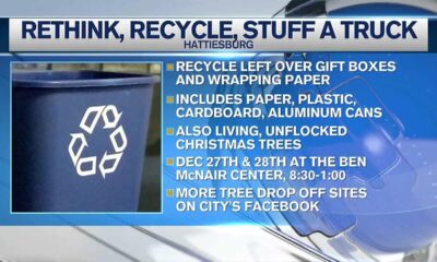 City of Hattiesburg gathering recyclable items after Christmas