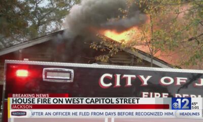 Crews respond to house fire on West Capitol Street