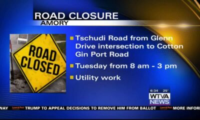 Amory closing road Tuesday morning, expect travel impacts