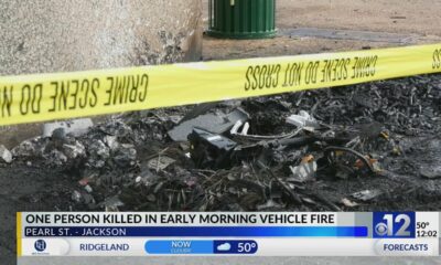 Man dies after car crashes, catches on fire in Jackson