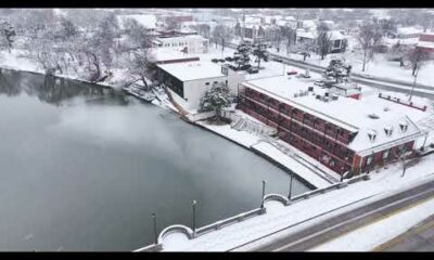 RAW VIDEO: Drone Footage of Wichita Snowfall