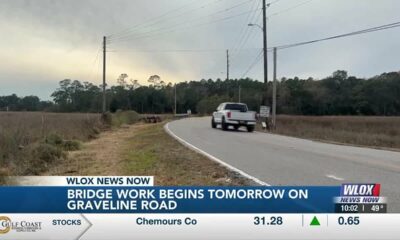 Bridge work begins Monday on Graveline Rd. in Gautier