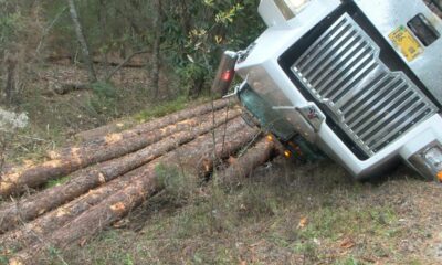 Crews respond to log truck crash off of MS-15 in Jones Co.