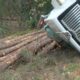 Crews respond to log truck crash off of MS-15 in Jones Co.