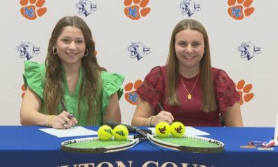 Newton County Tennis Teammates sign the dotted line