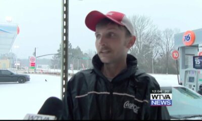 Motorists react to icy conditions in Tupelo