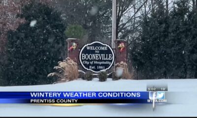 Booneville saw heavy snow fall on Tuesday