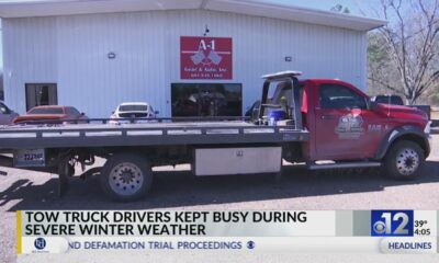 Mississippi tow truck drivers stay busy during winter weather