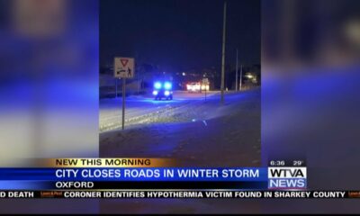 Oxford closes some roads in winter storm