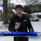 WTVA reporter Jake White demonstrates how icy the roads are in Tupelo