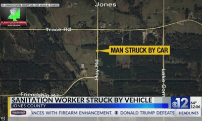 Jones County garbage worker hit by vehicle