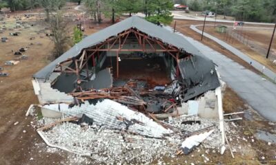 EXCLUSIVE: Drone footage of the Stonewall Gym collapse