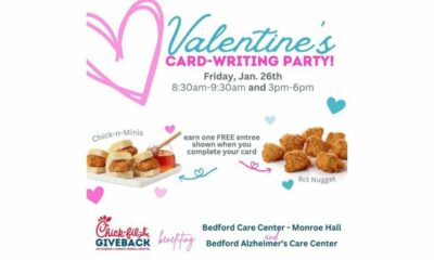 Hub City Chick-fil-A invites customers to write Valentine’s cards for Bedford Care residents