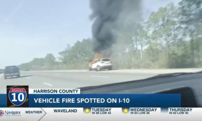 SUV catches fire on I-10