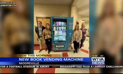 Mooreville school receives new book vending machine