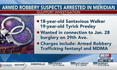 Two suspects in Gulfport apartment burglary found, arrested in Meridian