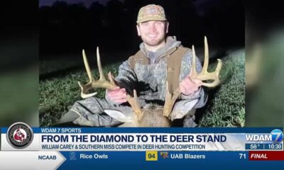 William Carey, Southern Miss baseball show off deer hunting skills