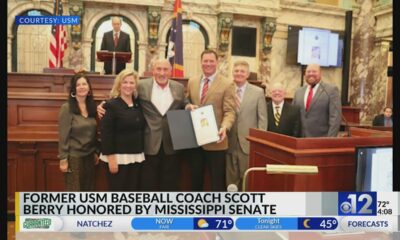 Former USM Baseball Coach Scott Berry honored by Mississippi Senate