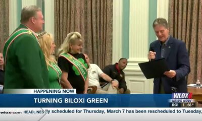 LIVE: Biloxi "Turning Green" in preparation for St. Patrick's Day