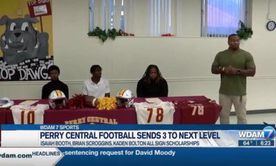 Perry Central football sends 3 more to the next level