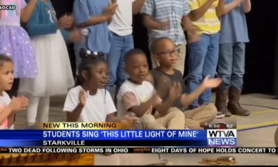 A Sudduth Elementary class performs "This Little Light of Mine"