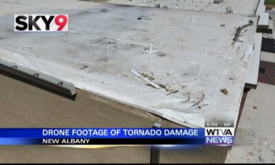 Exclusive aerial video shows the damage dealt by EF-1 tornado in New Albany