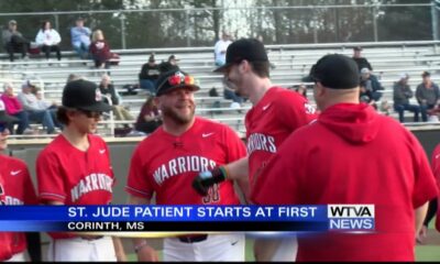 VIDEO: Corinth High School baseball player starts first game since cancer diagnosis