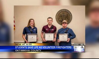 3 MSU students recognized for saving a life while serving as volunteer firefighters