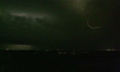 RAW VIDEO: Rapid, Intense Lightning and Wall Cloud near Lone Grove, Oklahoma