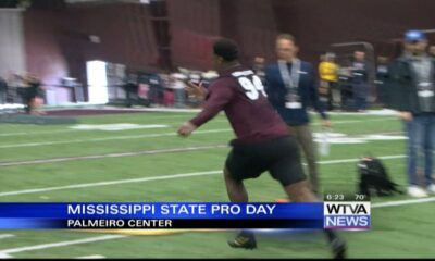 Former MSU Bulldogs perform in front of NFL Scouts at MSU's Pro Day