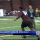 Former MSU Bulldogs perform in front of NFL Scouts at MSU's Pro Day