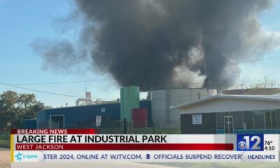 Crews respond to large fire at Jackson energy plant