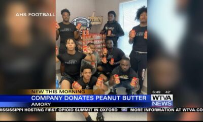 Company donates peanut butter to Amory High School football team