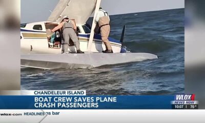 Boat captain and his crew rescue four passengers after plane lands in Mississippi Sound