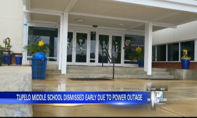 5 p.m. - Too much rainfall caused power outage at Tupelo Middle School, forced early dismissal