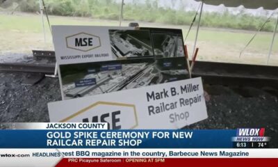 Mississippi Export Railroad holds Gold Spike Ceremony to celebrate opening of Mark B. Miller Rail...