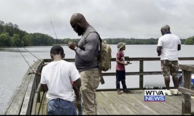 Young anglers head to the lake for a fishing rodeo