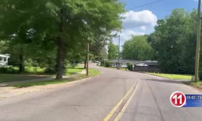 American Flags line Poplar Springs Drive in honor of Memorial Day