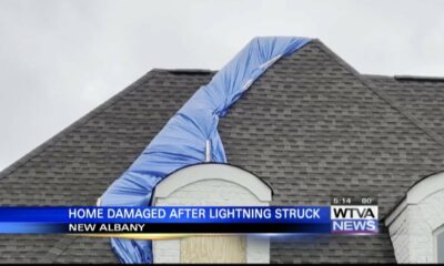 New Albany home damaged by lightning strike