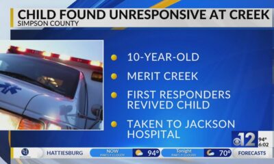 10-year-old found unresponsive at Simpson County creek