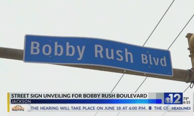 Street sign unveiled for Bobby Rush Boulevard in Jackson