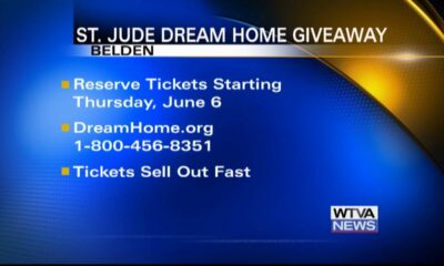 Tickets for 2024 Tupelo St. Jude Dream Home Giveaway available on June 6