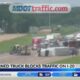 Truck overturns on Interstate 20 in Jackson