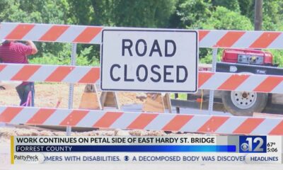 Work still underway on Petal side of East Hardy Street bridge