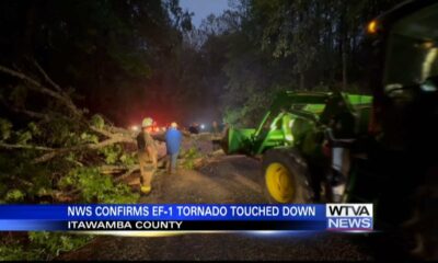 NWS confirms tornado touched down in Itawamba County on Wednesday