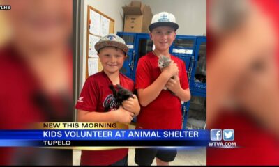 Young volunteers visited the Tupelo- Lee Humane Society