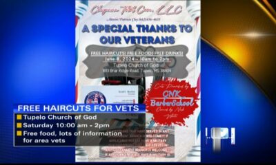 Veterans can get a free haircut this weekend in Tupelo