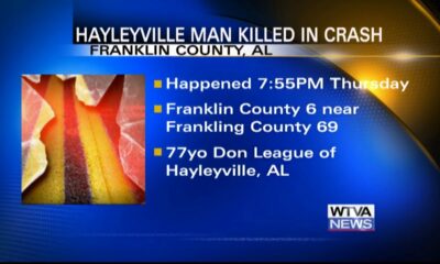 Haleyville, Alabama man killed in crash Thursday evening