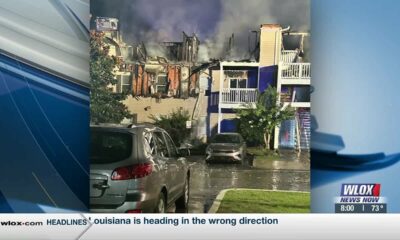 Fire crews fight early morning blaze at Providence Pointe Apartments in Biloxi