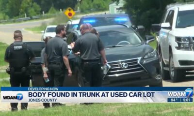 SHERIFF: Body found in trunk at Jones County used car lot